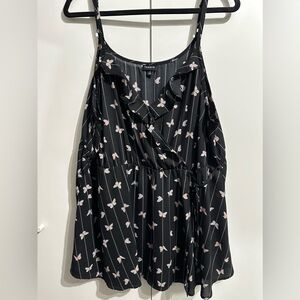 Butterfly Georgette Surplice Tank